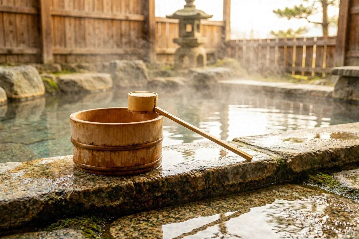 Onsen washing station