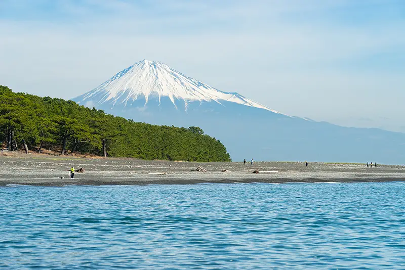 Izu coastline with Mount Fuji view
