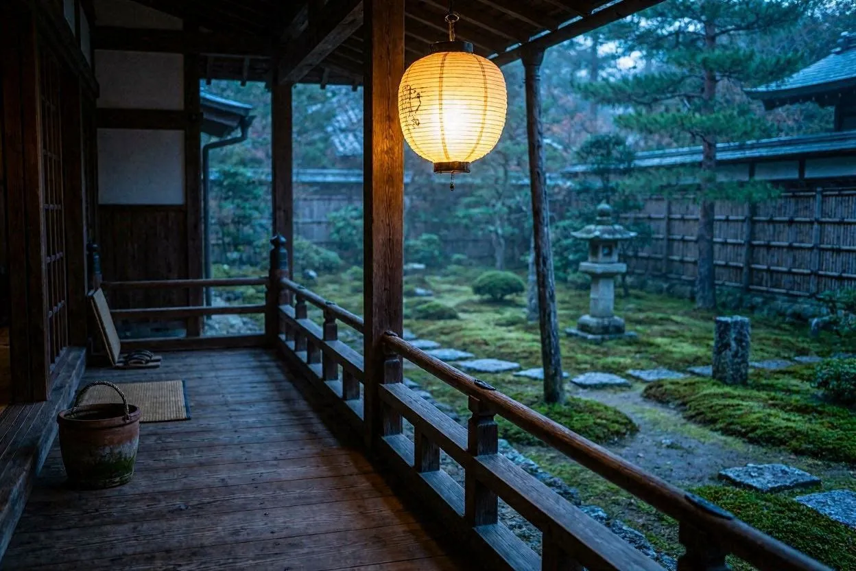 Zen temple morning practice